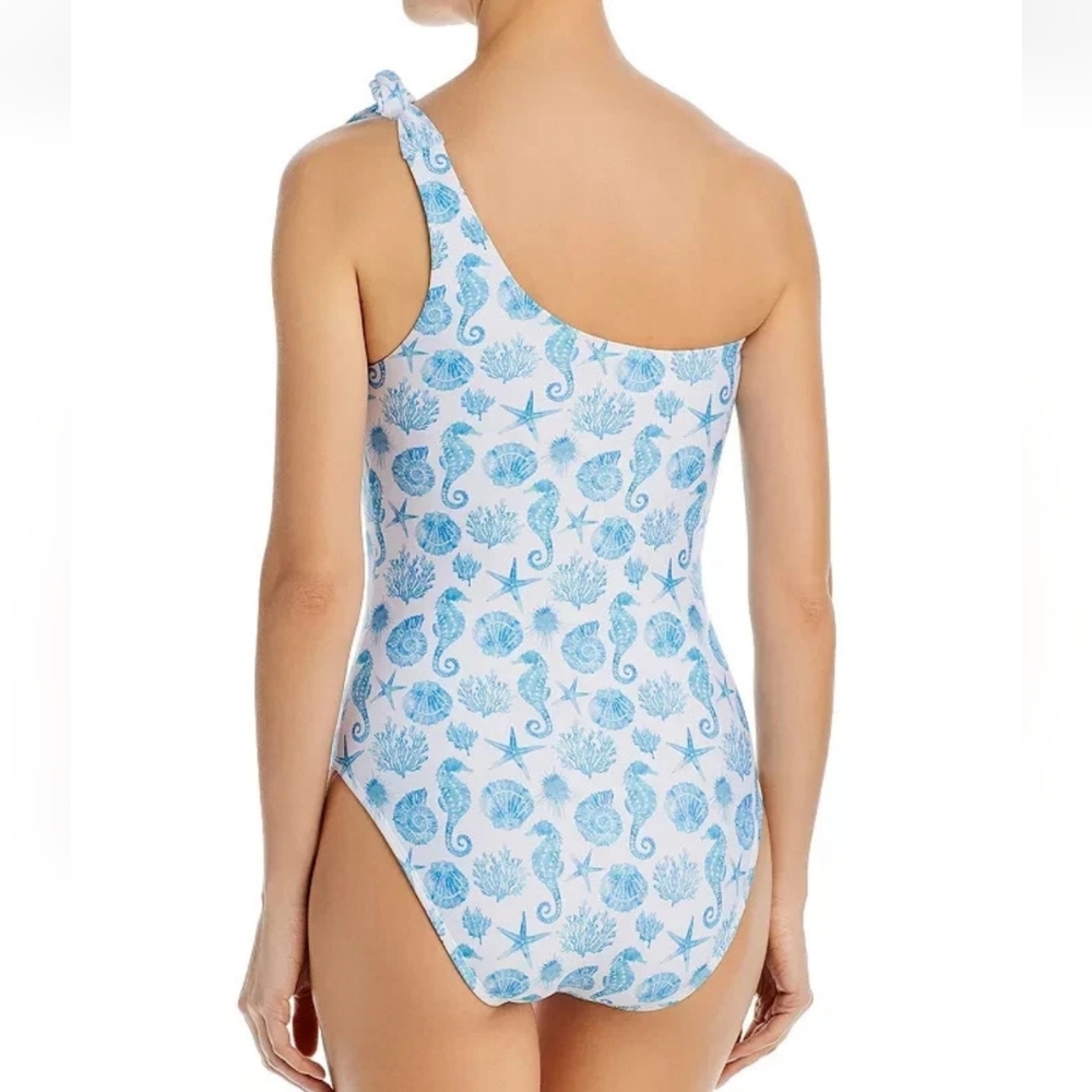 NWT AQUA | One Shoulder Sealife Swimsuit - Picture 2 of 8